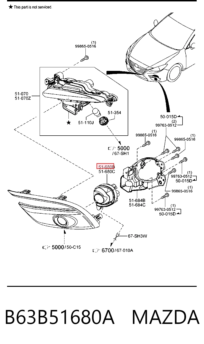 Фара противотуманная, правая Rhino MZX372434AL цена, от 41.46 USD