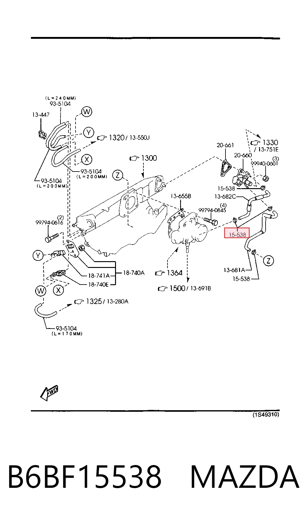 B6BF15538 Mazda