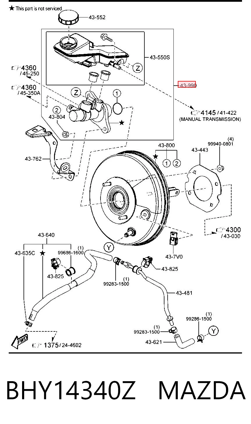 Цилиндр тормозной, главный на Mazda CX-5 I KE, GH