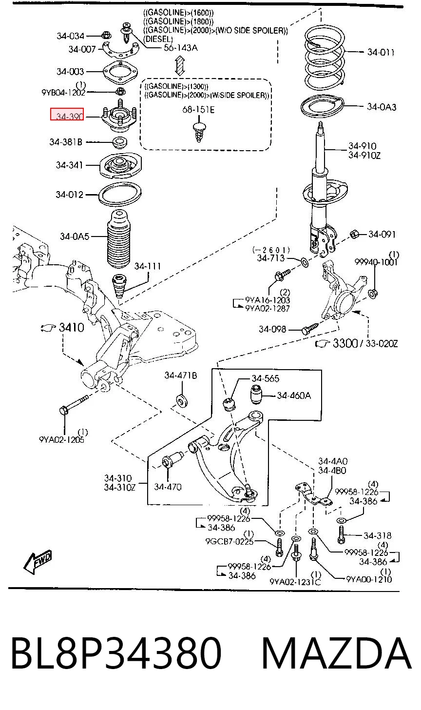 BL8P34380 Mazda