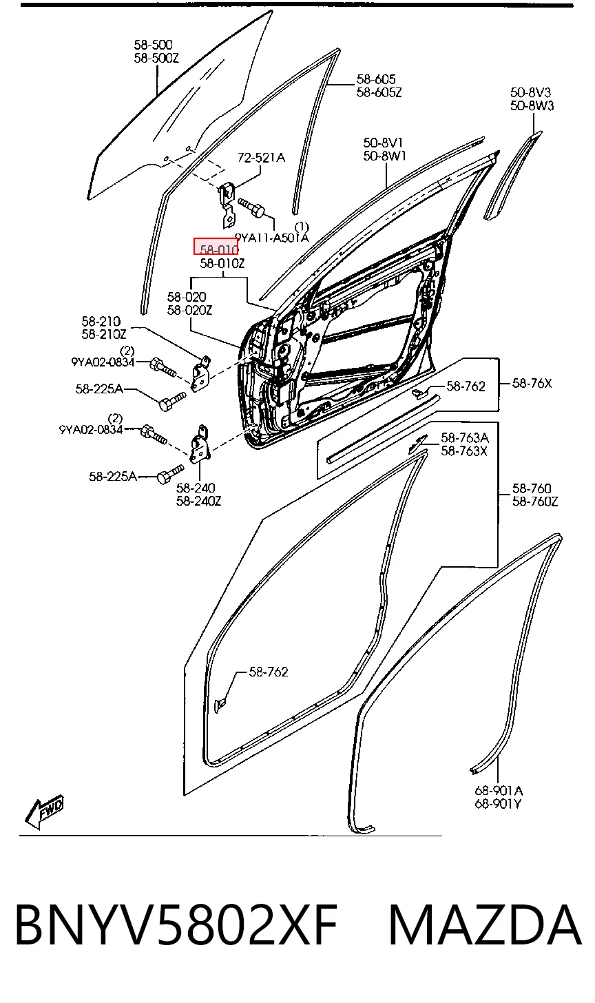 Дверь передняя правая на Mazda 3  BK12
