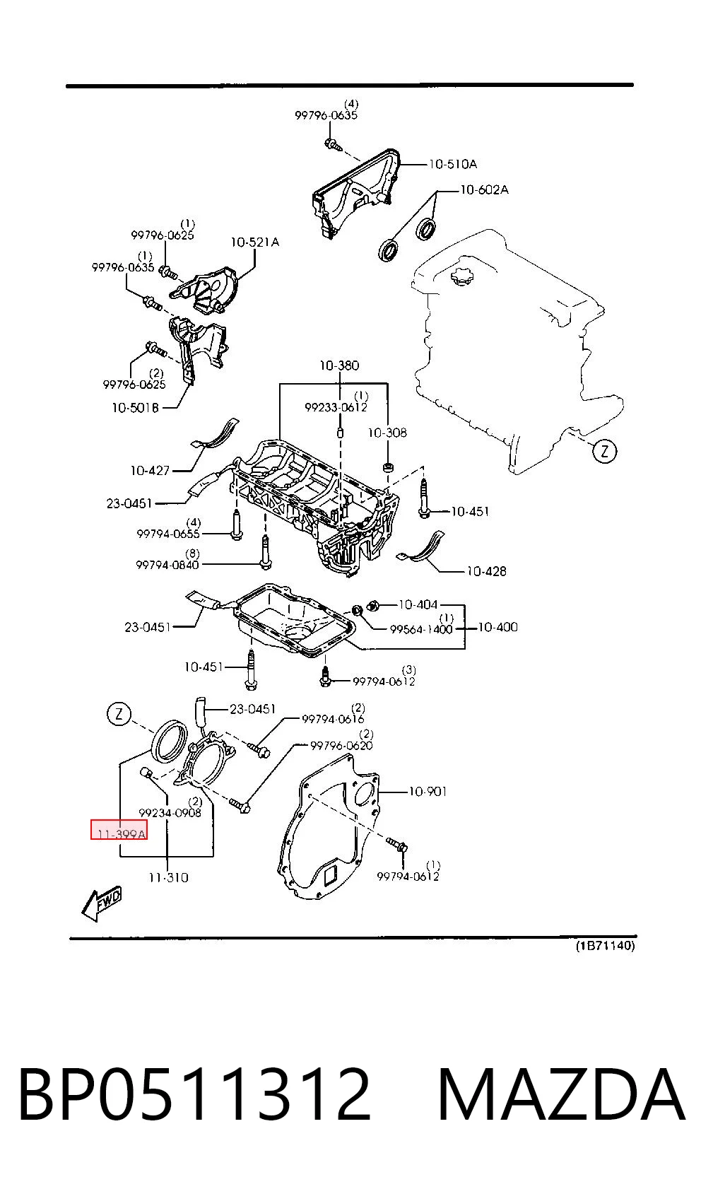 B63011312 NIPPON MOTORS Сальник коленвала двигателя, задний