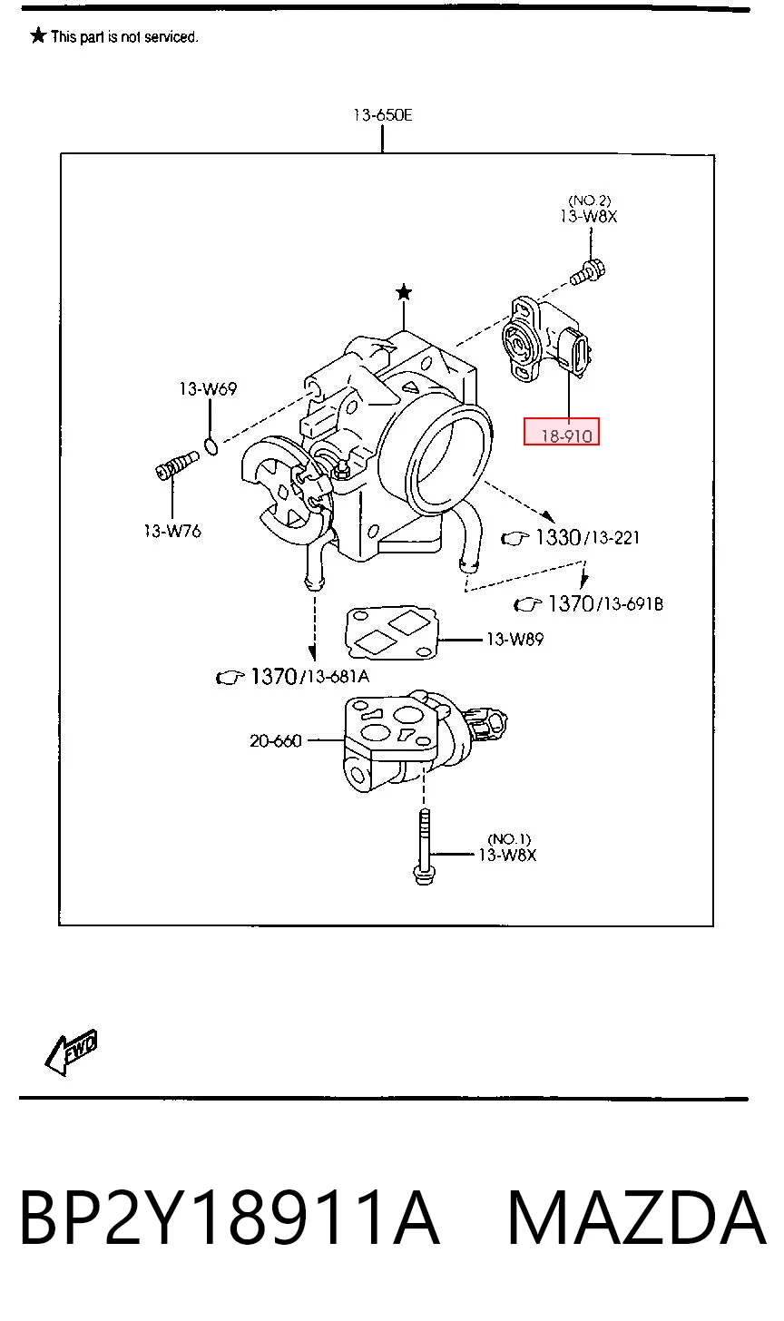 Датчик дроссельной заслонки  Mazda 323 F V хэтчбек (BA) (1994 - 1998) цена, от 11.57 USD