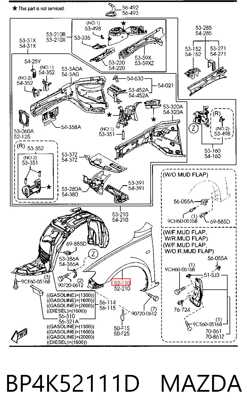 Боковая часть передняя правая Starline 3476314 цена, от 45.14 USD