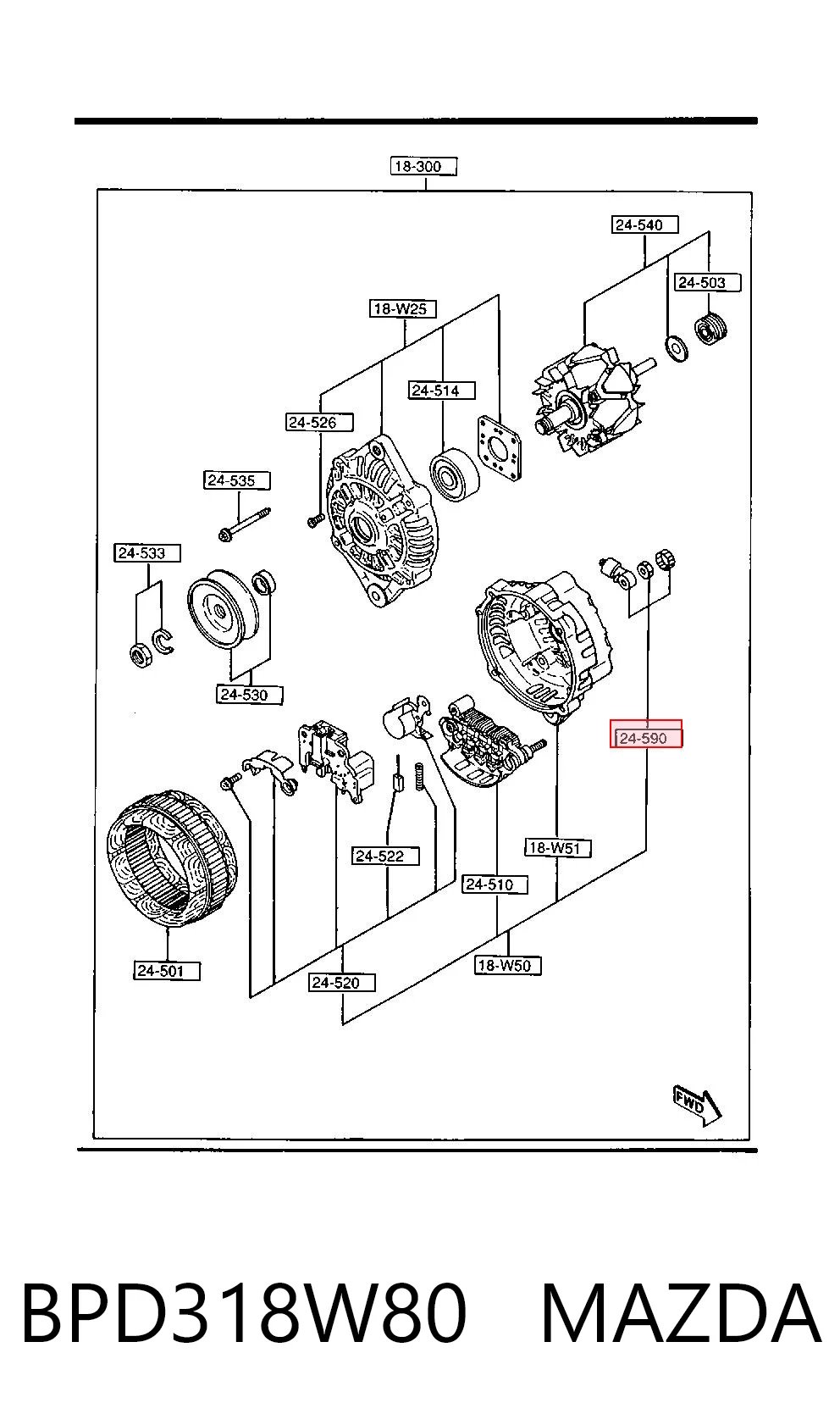 BPD318W80 Mazda 