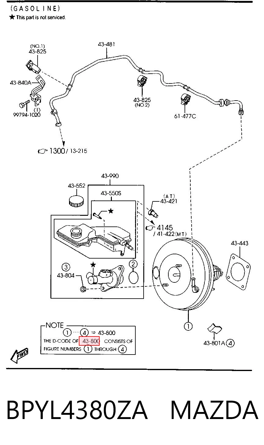 Усилитель тормоза вакуумный на Mazda 3  BK12