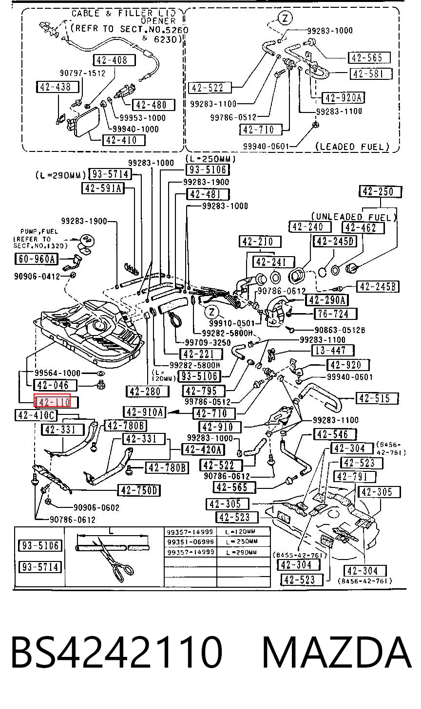 Бак топливный на Mazda 323 F IV BG