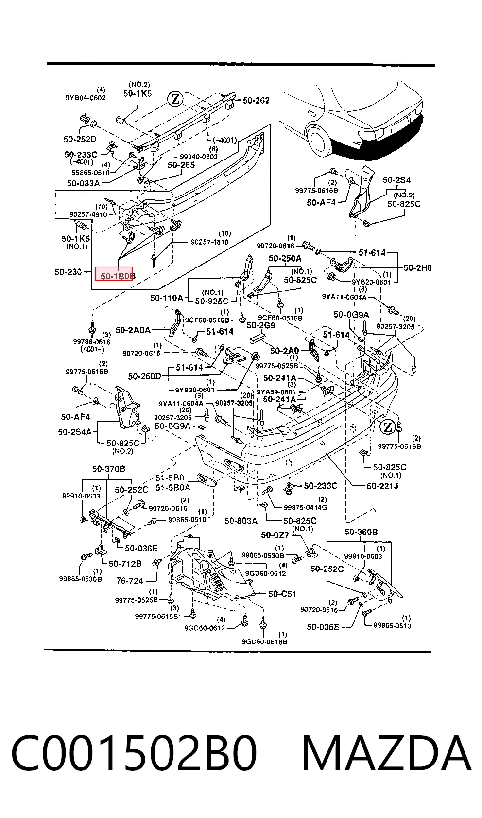 C001502B0 Mazda