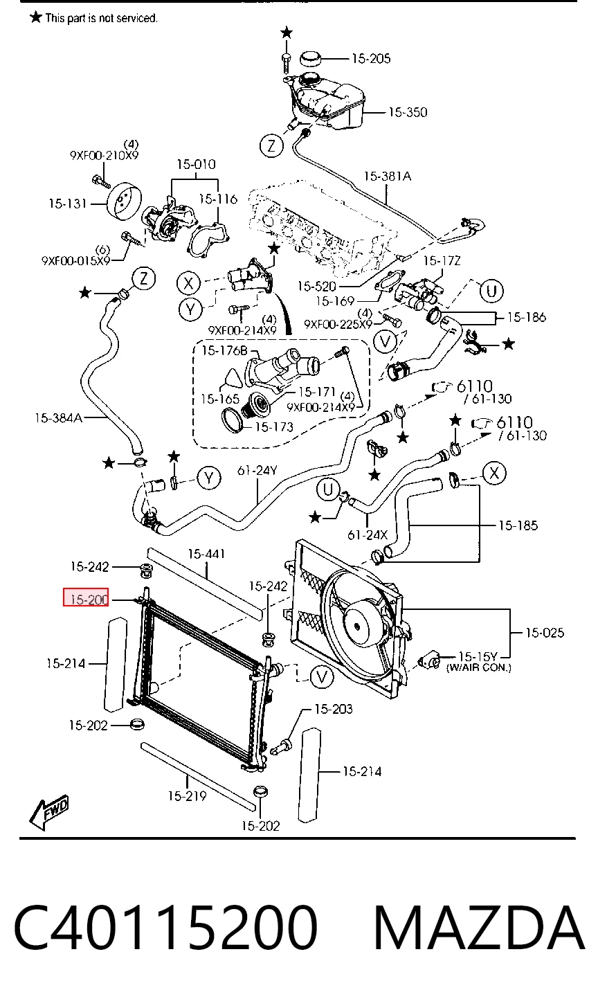 C40115200 Mazda Радиатор основной