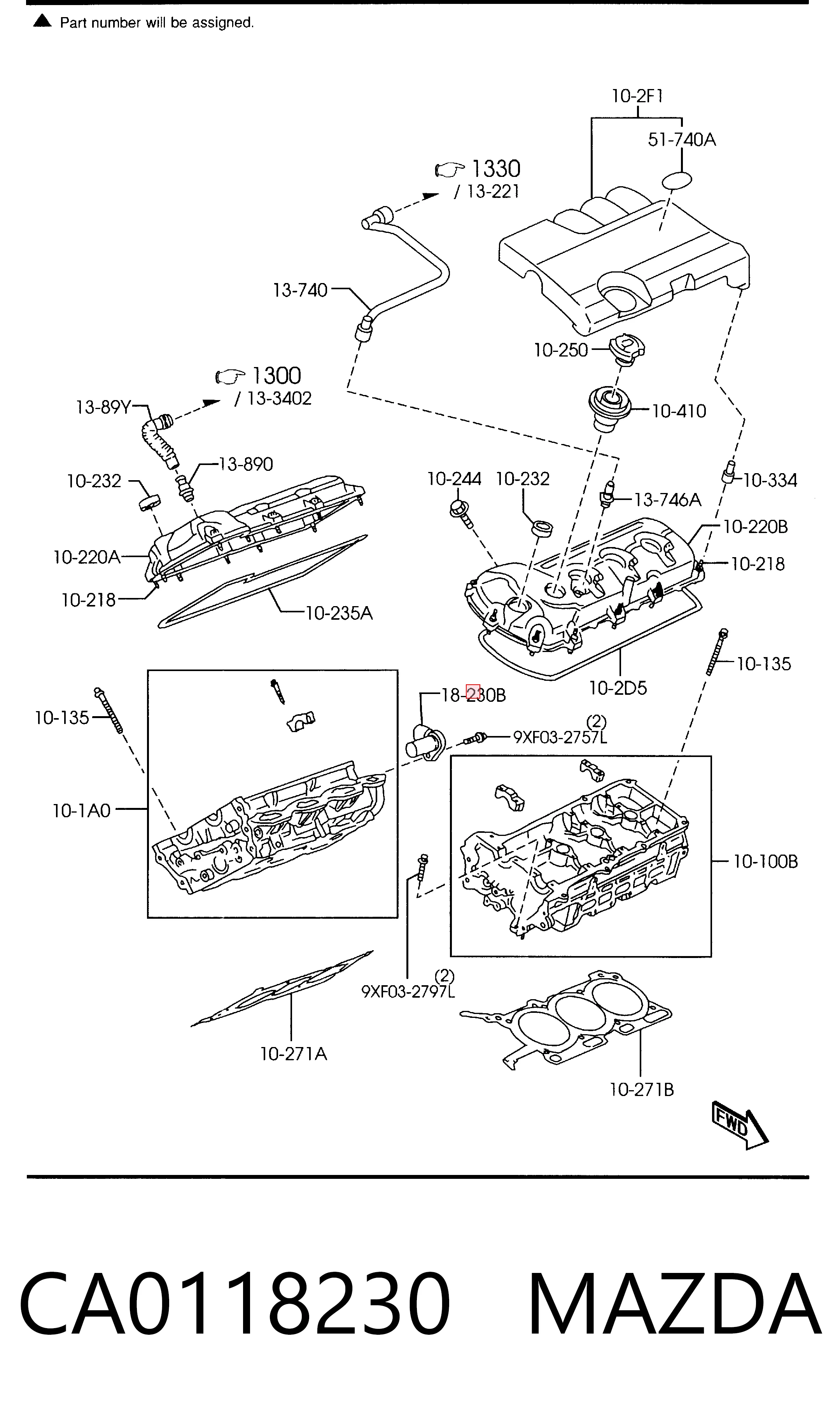 CA0118230 Mazda Датчик распределительного вала