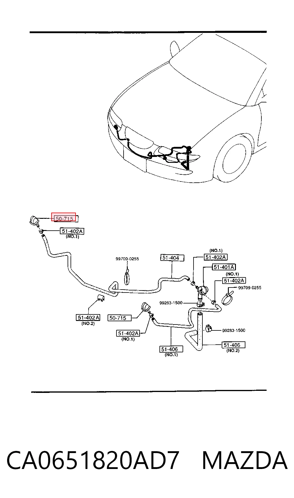 Форсунка омывателя лобового стекла Mazda Xedos 6 CA