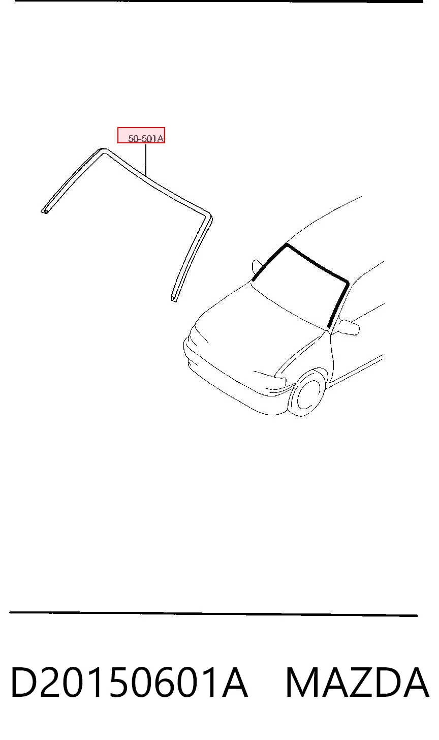 Молдинг лобового стекла Mazda Demio DW