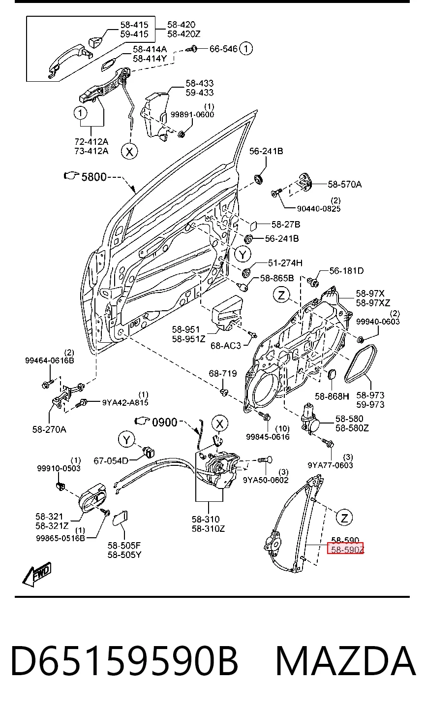 D65159590B Mazda