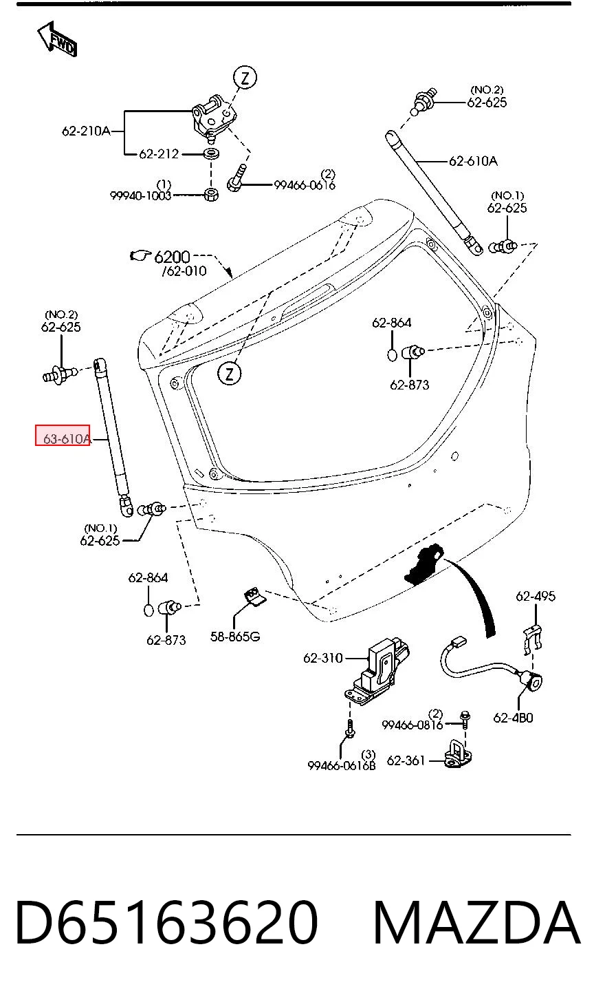 Газовый упор багажника Magneti Marelli GS0706