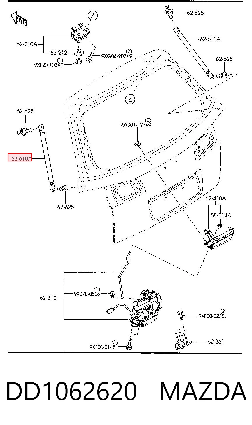 16761 Stabilus Амортизатор крышки багажника