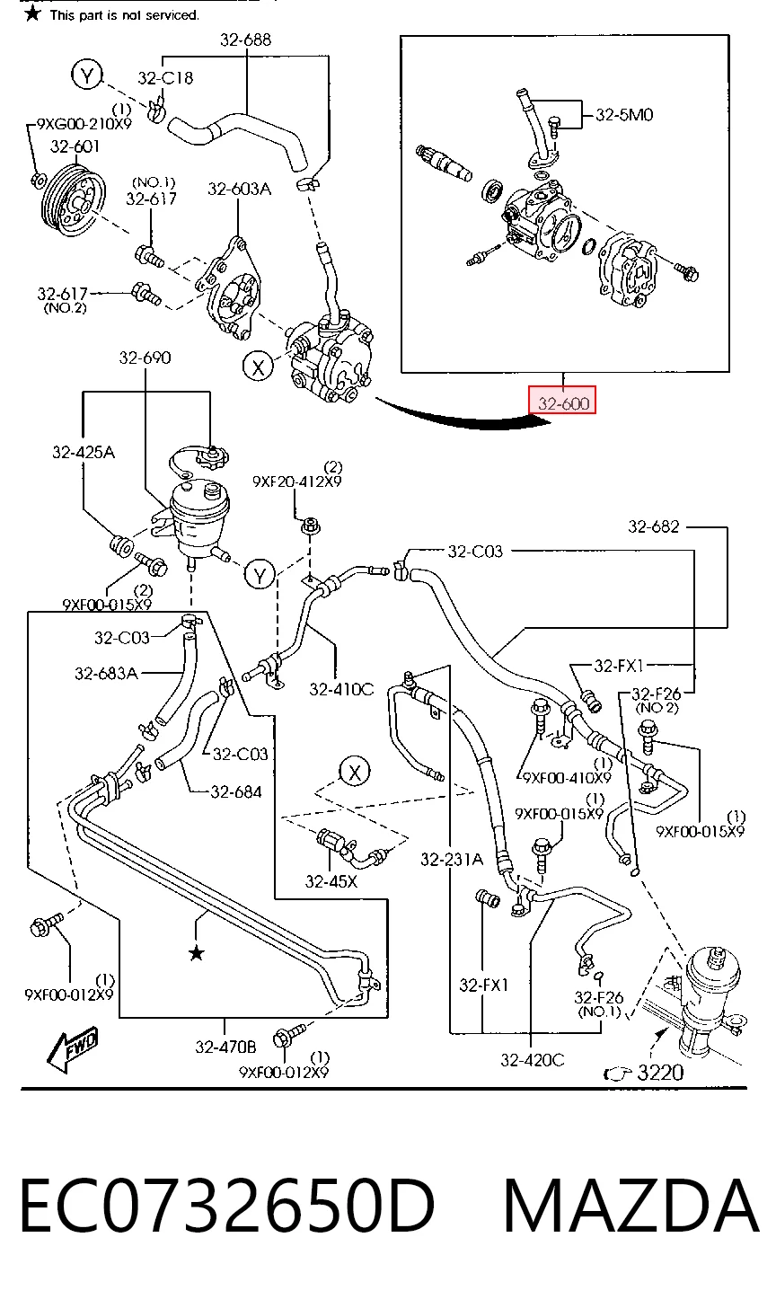 EC0732650D Mazda ГУР руля