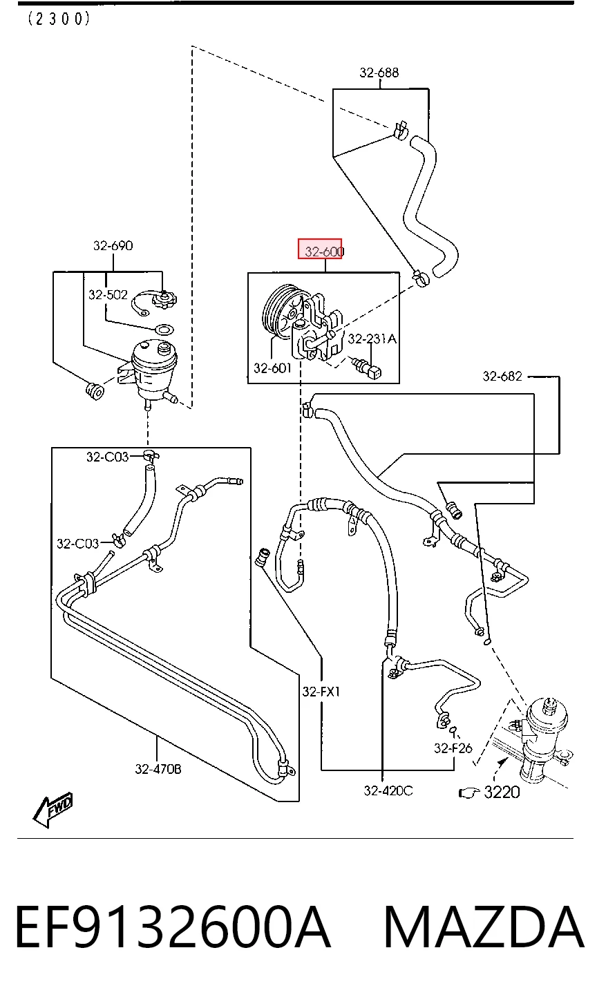 Купить 4916704 Ford Насос рулевого управления