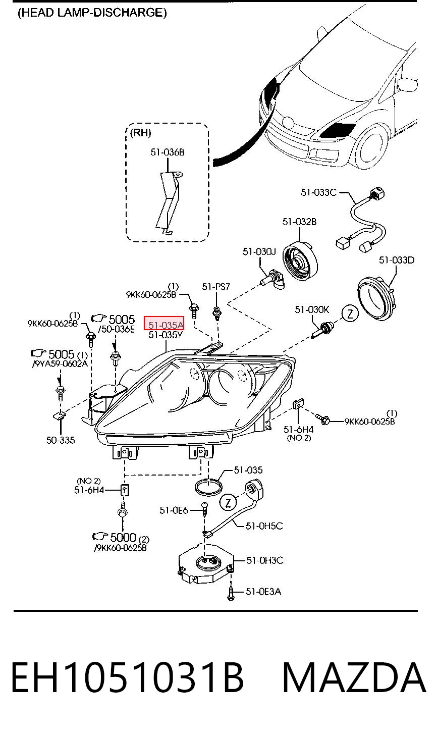 Фара передняя правая на Mazda CX-7  ER
