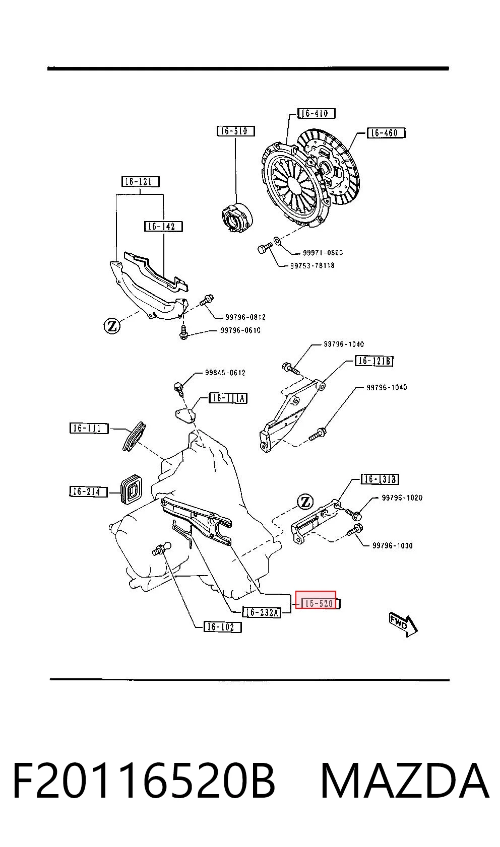 F20116520B Mazda 