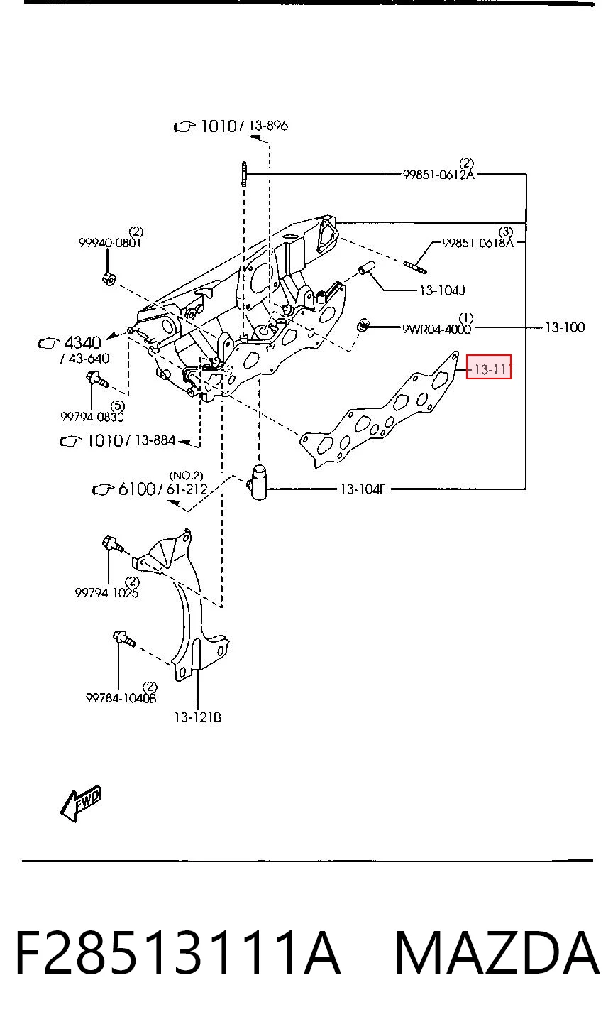 F28513111A Mazda