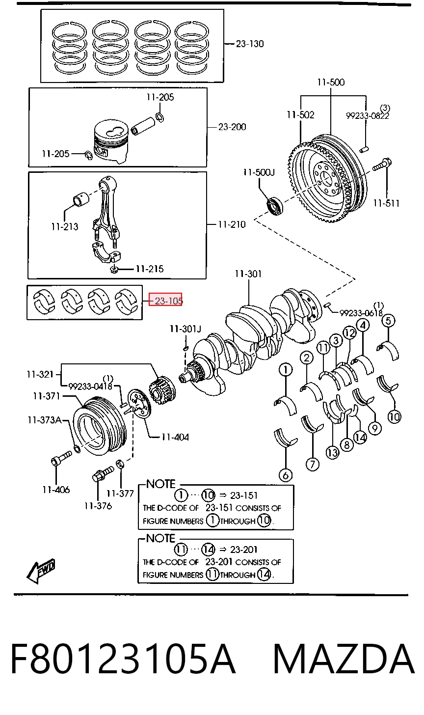 Шатунные вкладыши коленчатого вала Mazda CX-7 внедорожник (ER) (2009 - 2013) цена, от 10.27 USD