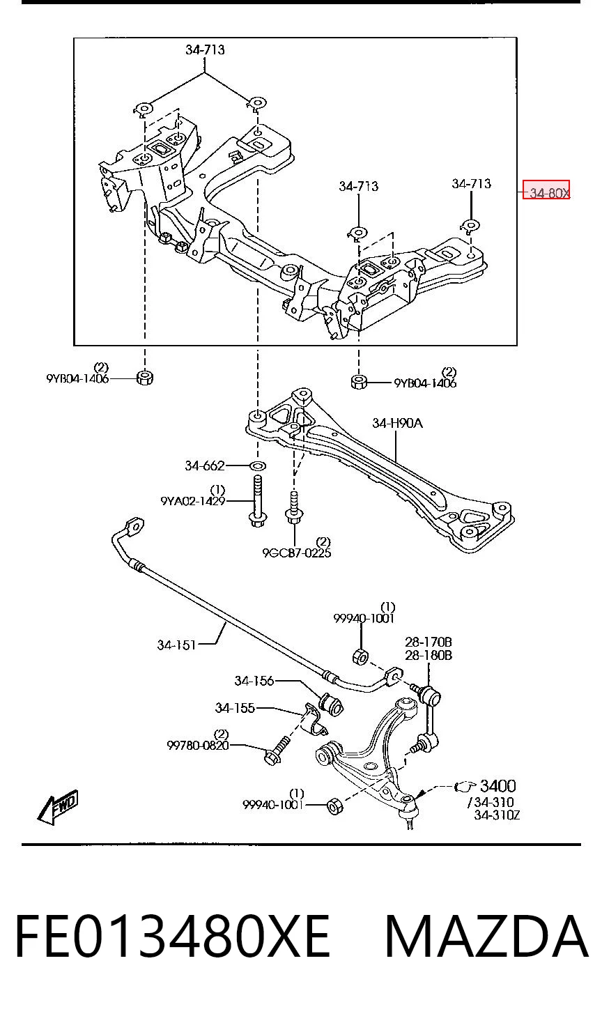 FE013480XE Mazda