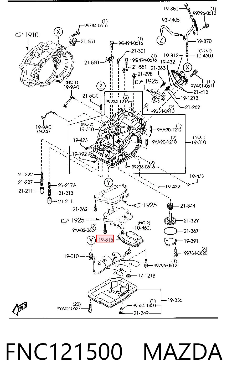 FNC121500 Mazda Масляный фильтр АКПП