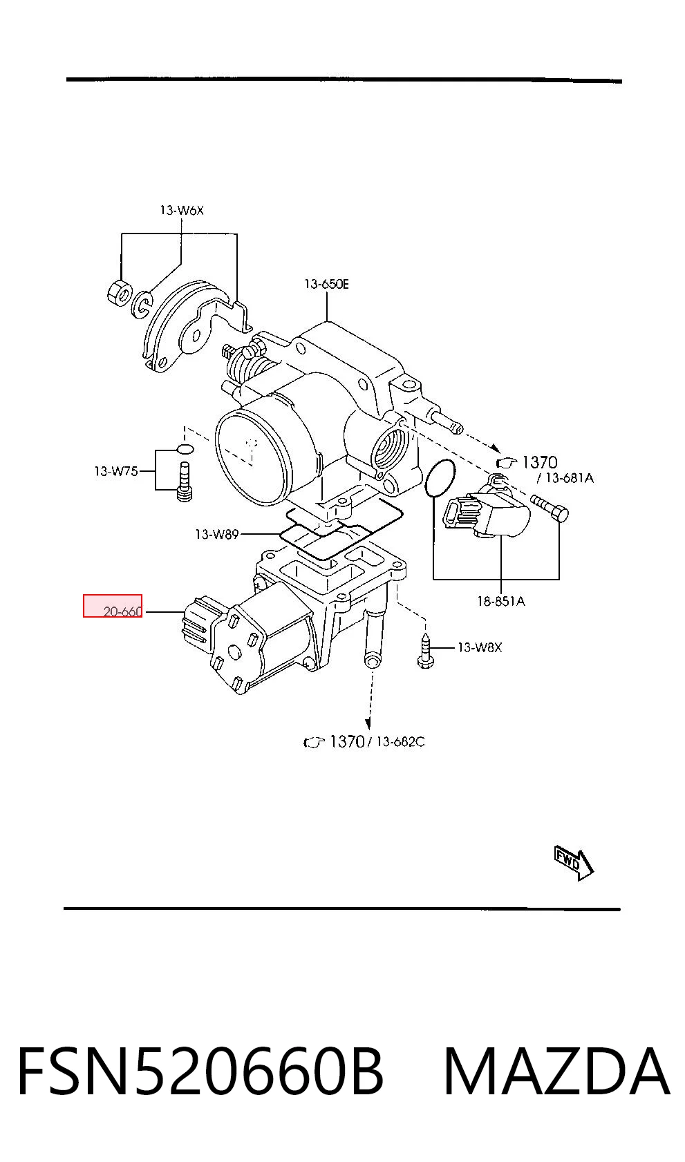 FSN520660B Mazda Датчик холостого хода