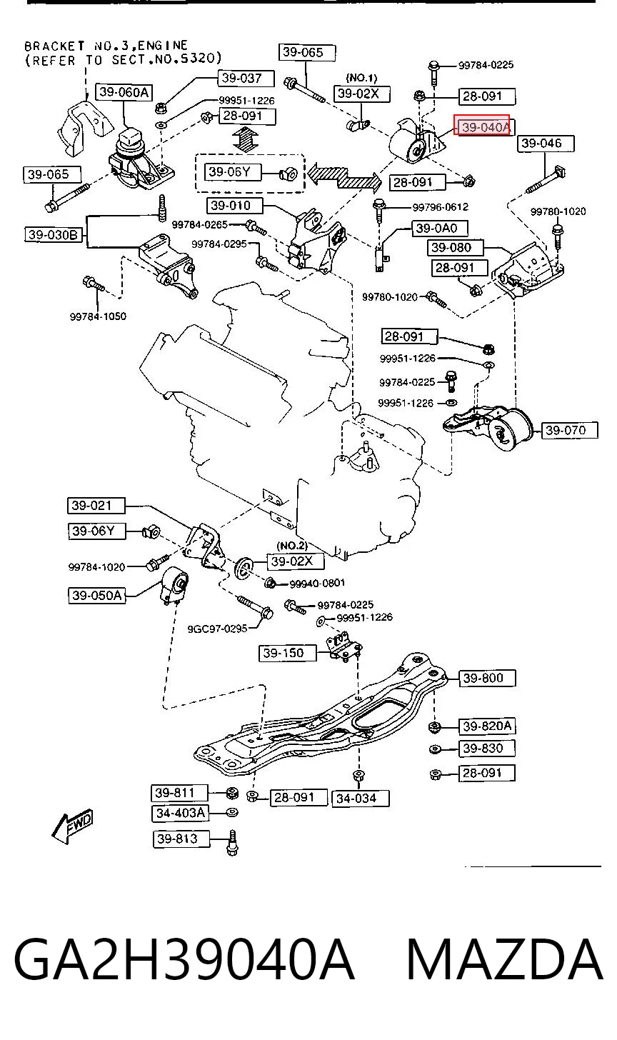 GA2H39040A Mazda
