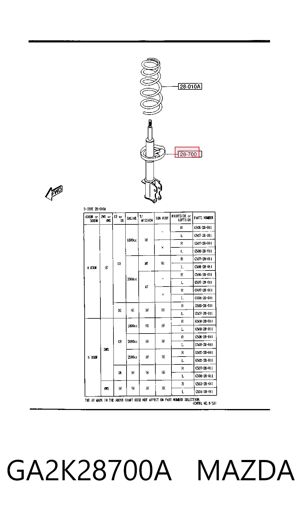 Купить Амортизатор задний Мазда 626 IV GE