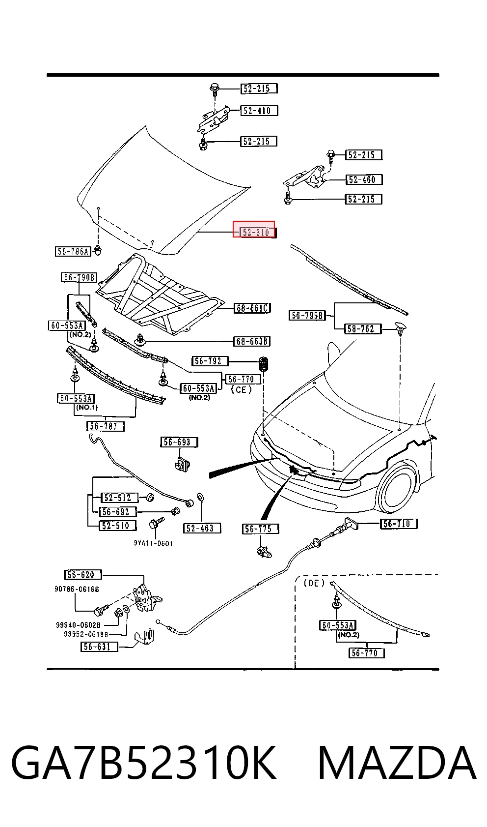 GA7B52310K Mazda