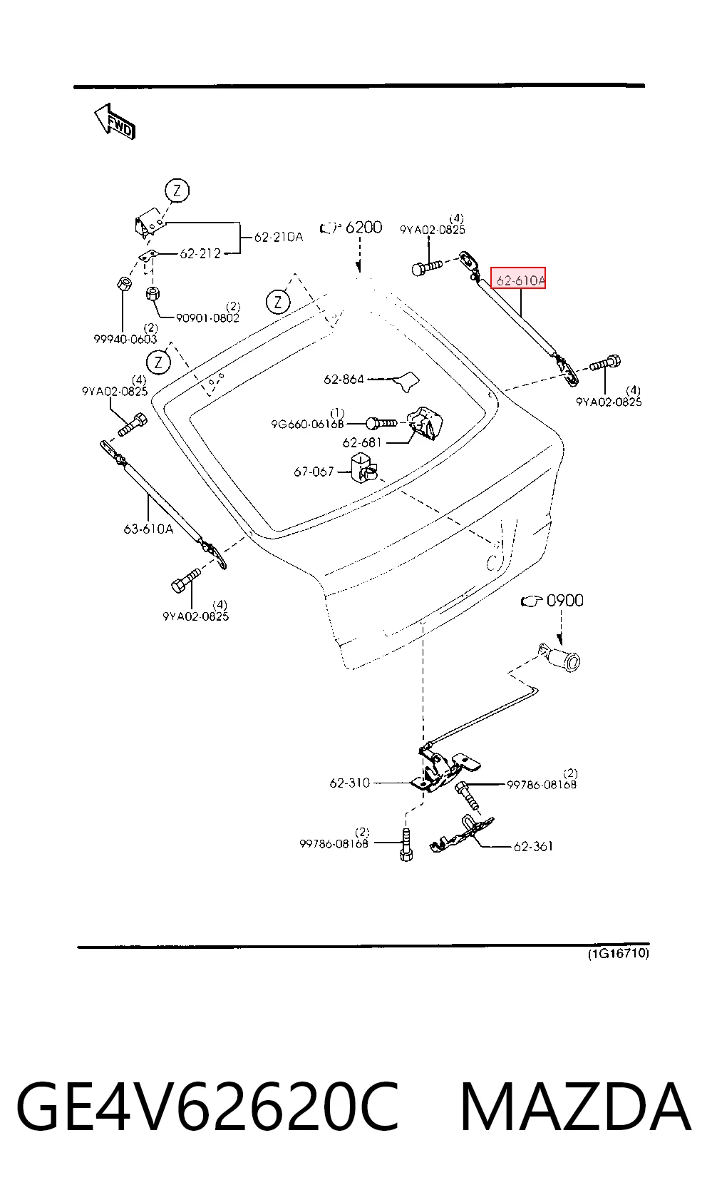 Купить GE4T62620C Sensen Амортизатор двери багажника
