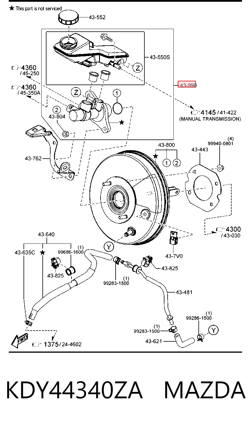 Цилиндр тормозной, главный на Mazda CX-5 I KE, GH