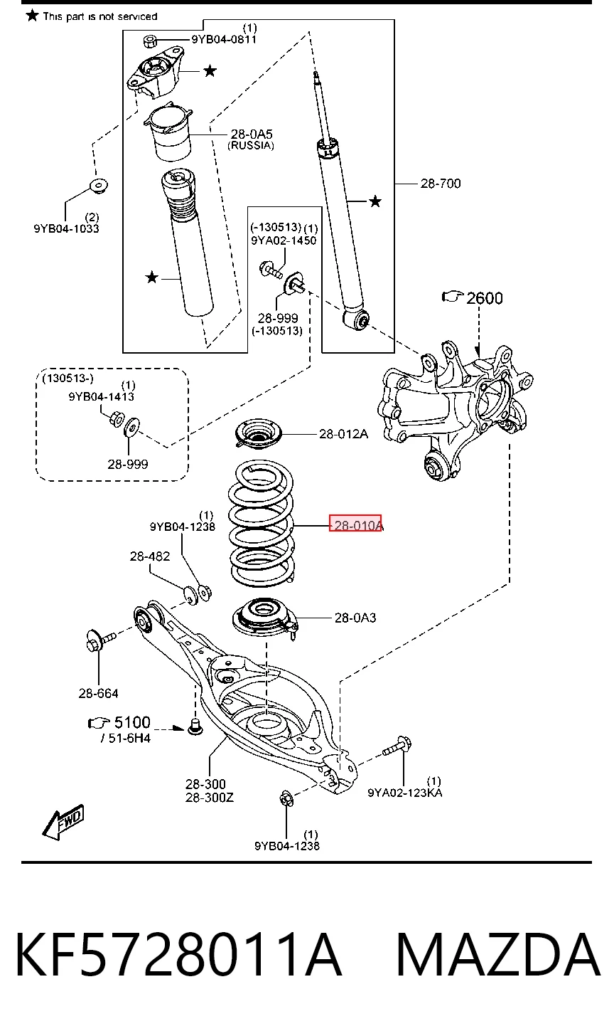 Пружина амортизатора Mazda CX-5 I внедорожник (KE, GH) (2011 - 2017) цена, от 32.86 USD