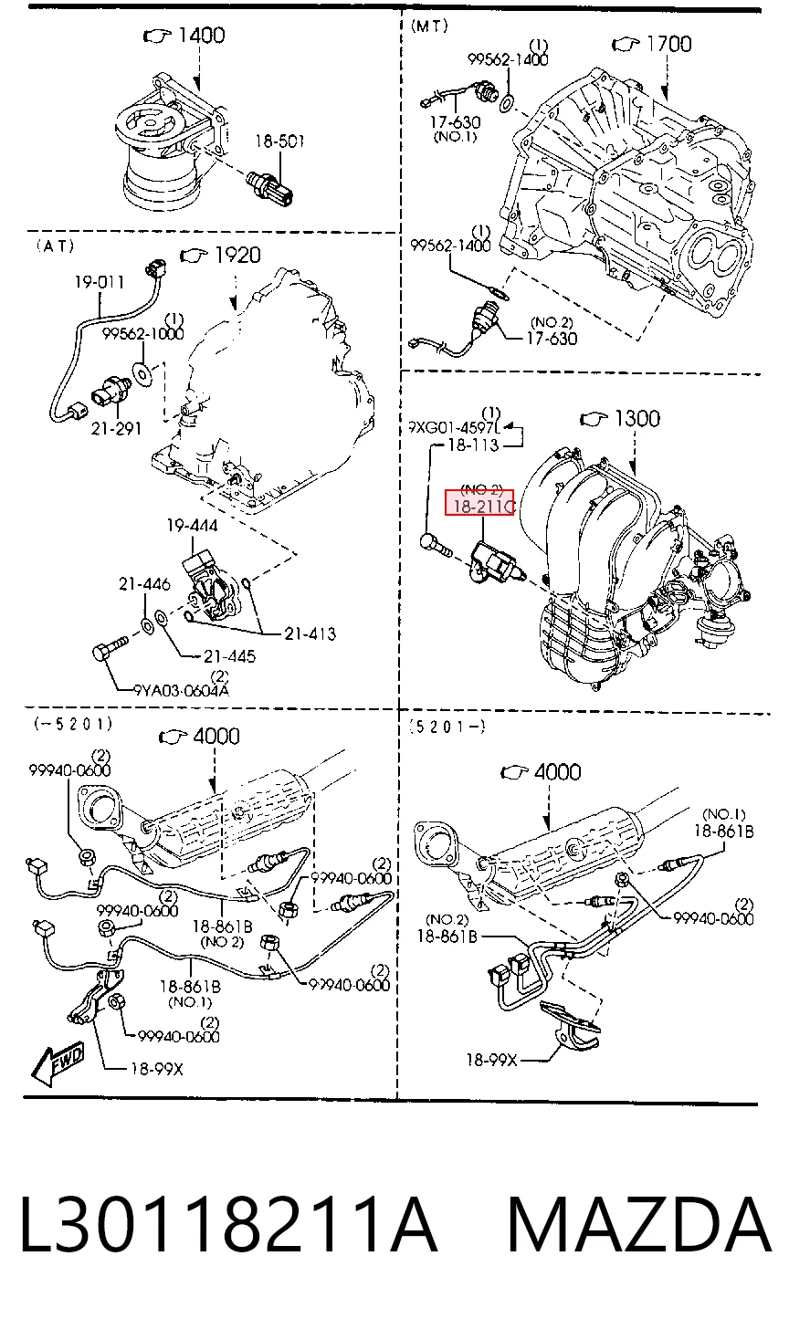 L30118211A Mazda Датчик давления воздуха