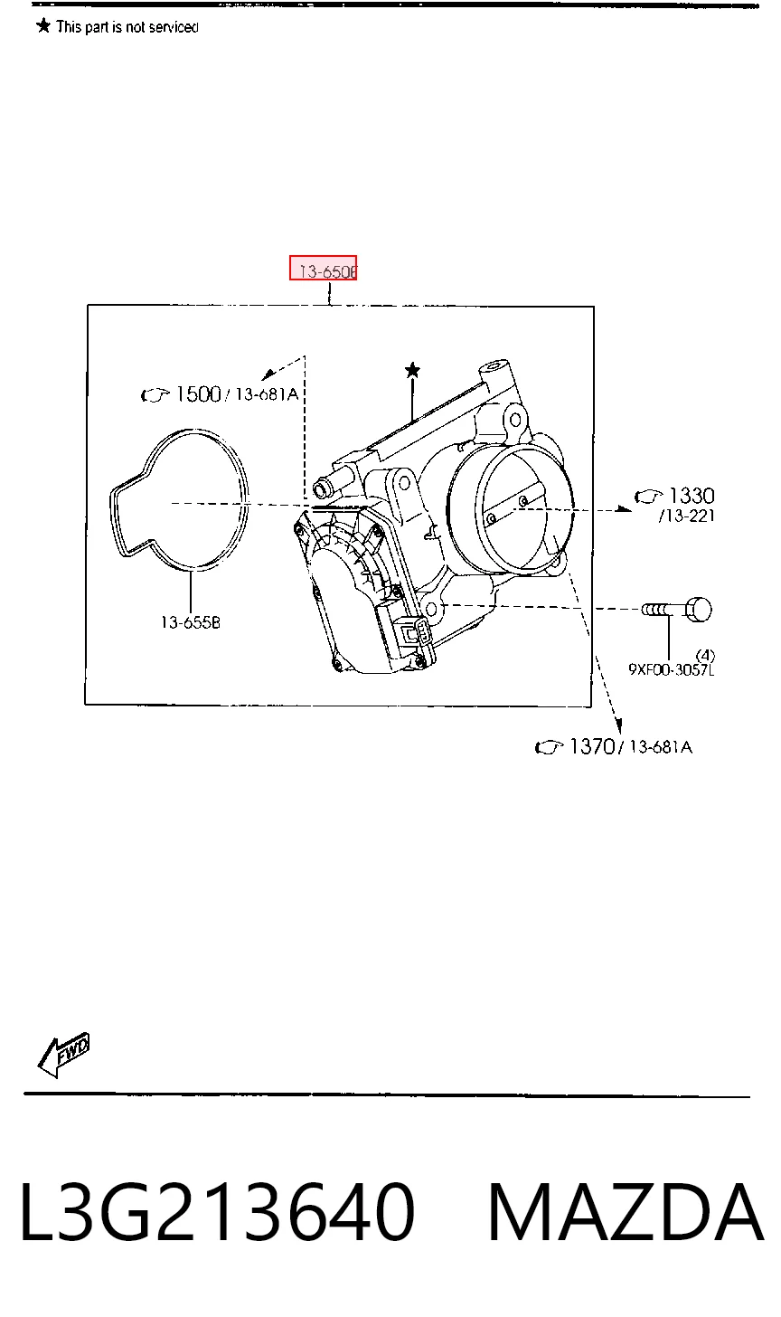 L3G213640 Mazda Дроссельная заслонка