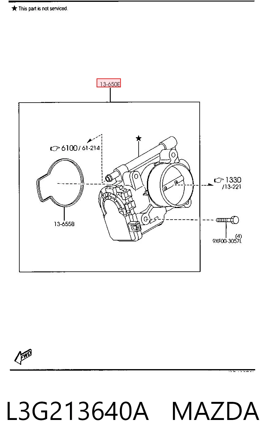 L3G213640A Mazda Дроссельная заслонка