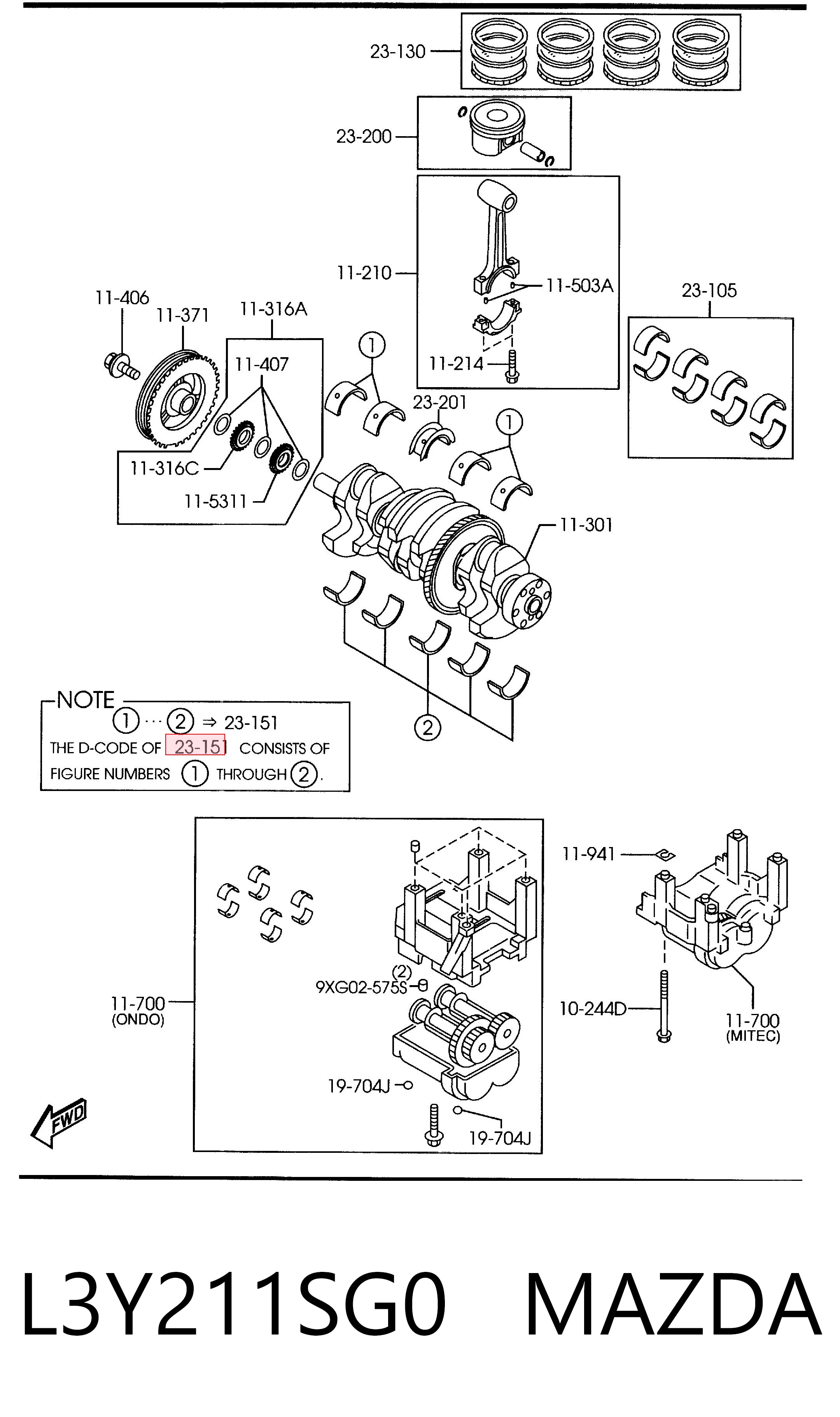 014HS20669000 Mahle Original Подшипник скольжения коленвала