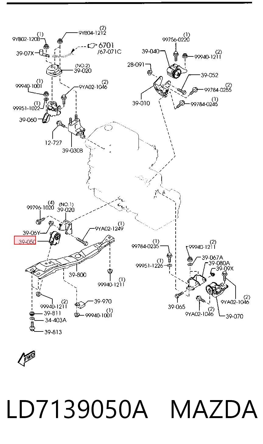 LD7139050A Mazda
