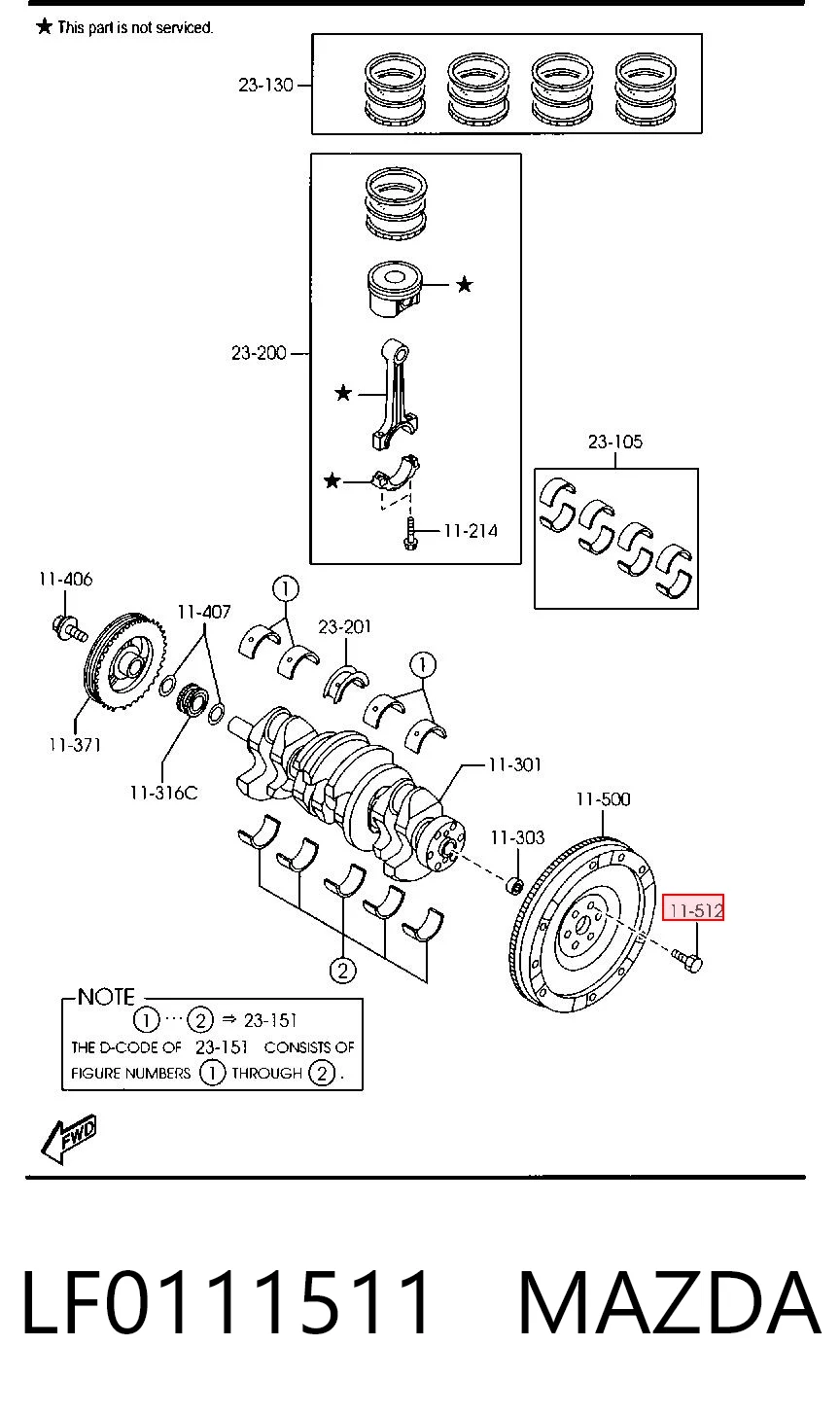 LF0111511 Mazda 