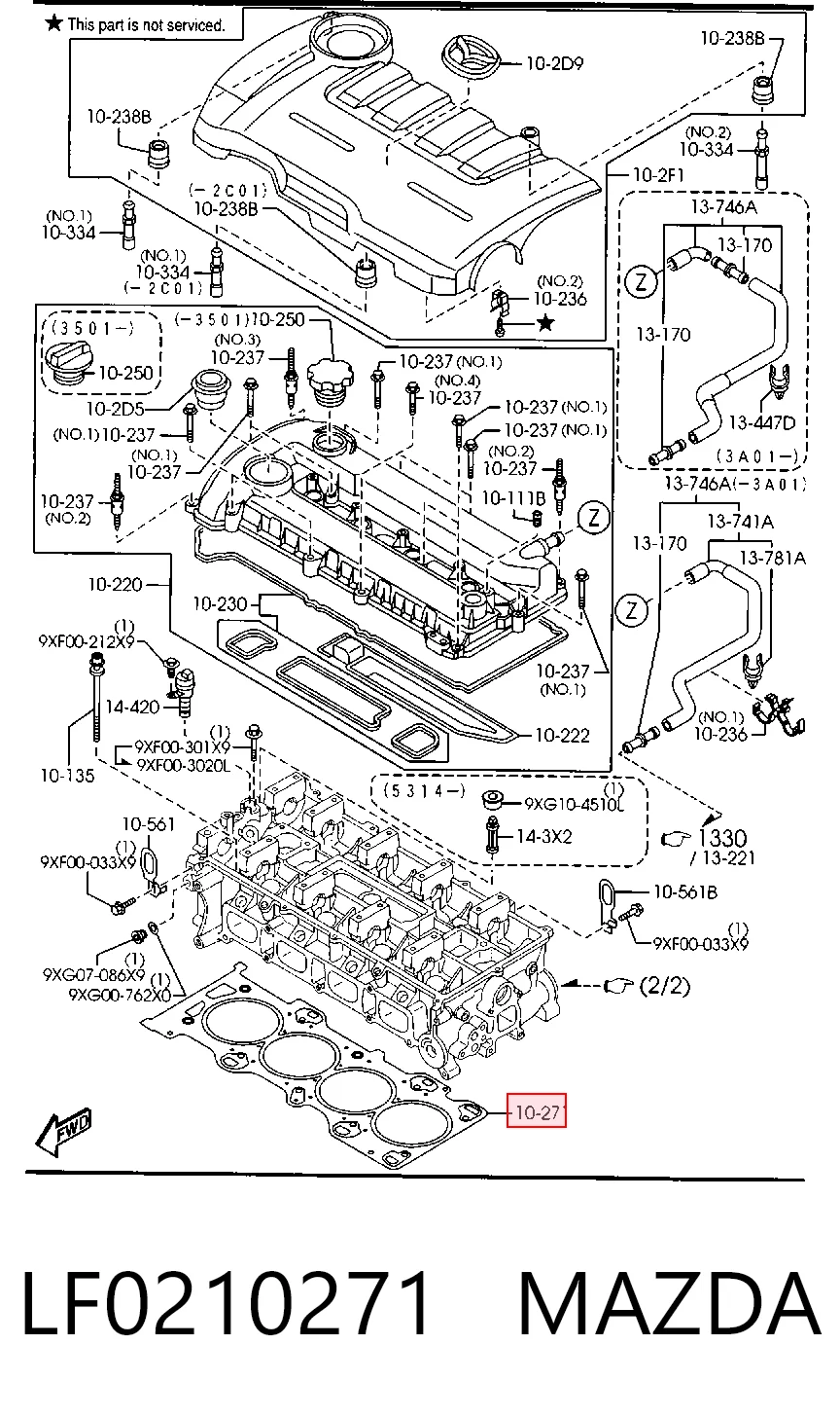 Прокладка головки блока цилиндров NIPPON MOTORS LF0110271