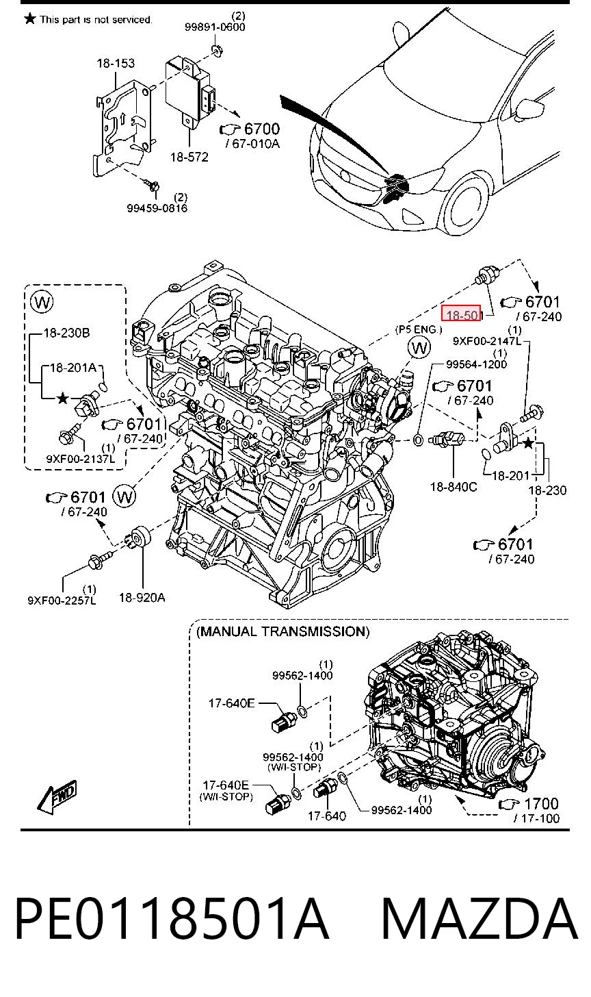 Датчик давления масла MN137360 Chrysler