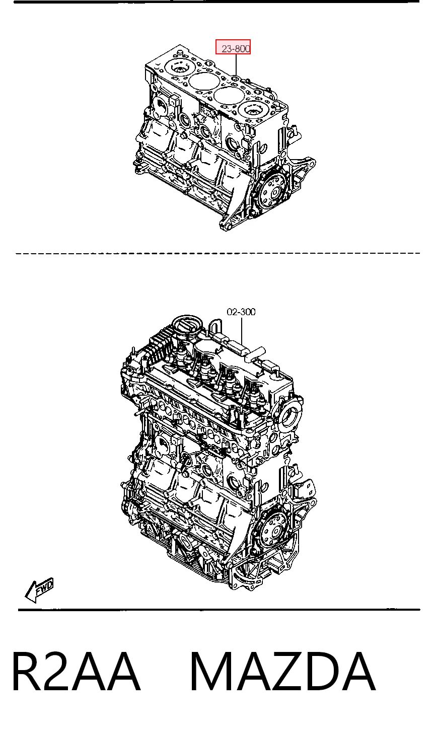 R2AA Mazda Мотор в сборе