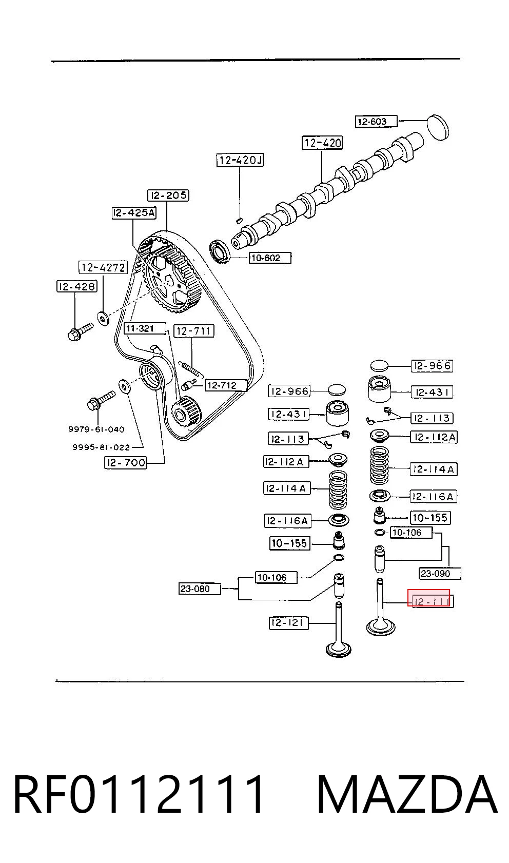 Клапан впускной NIPPON MOTORS RF0112111 цена, от 4.78 USD