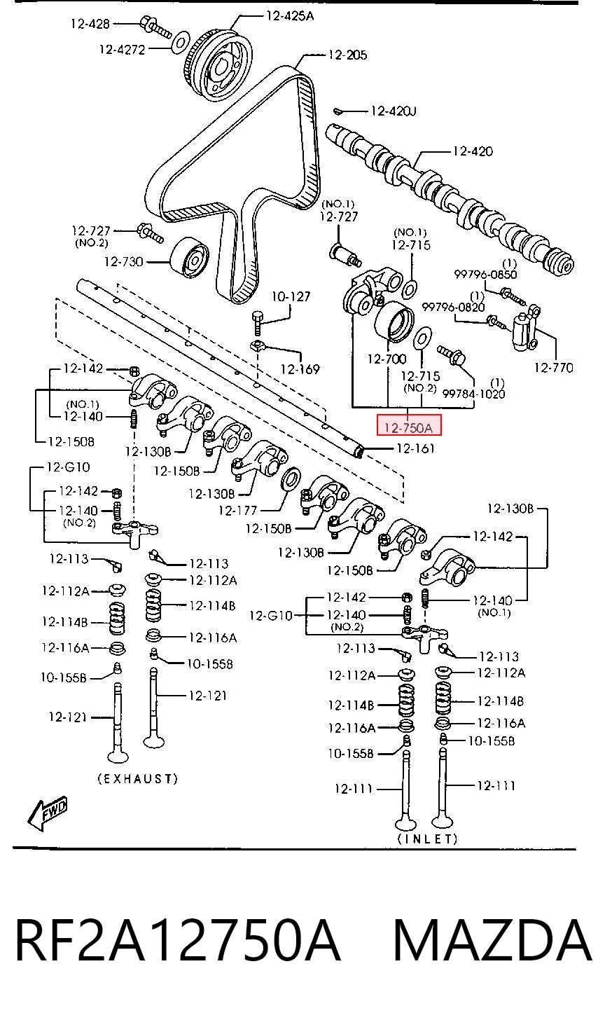 Ролик натяжителя ремня ГРМ на Mazda 323 F VI BJ