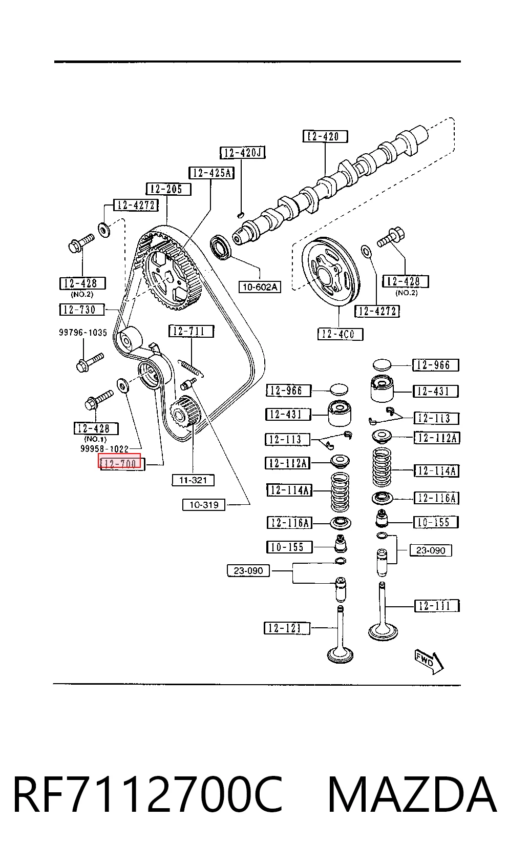  Ролик ГРМ Mazda 626 3