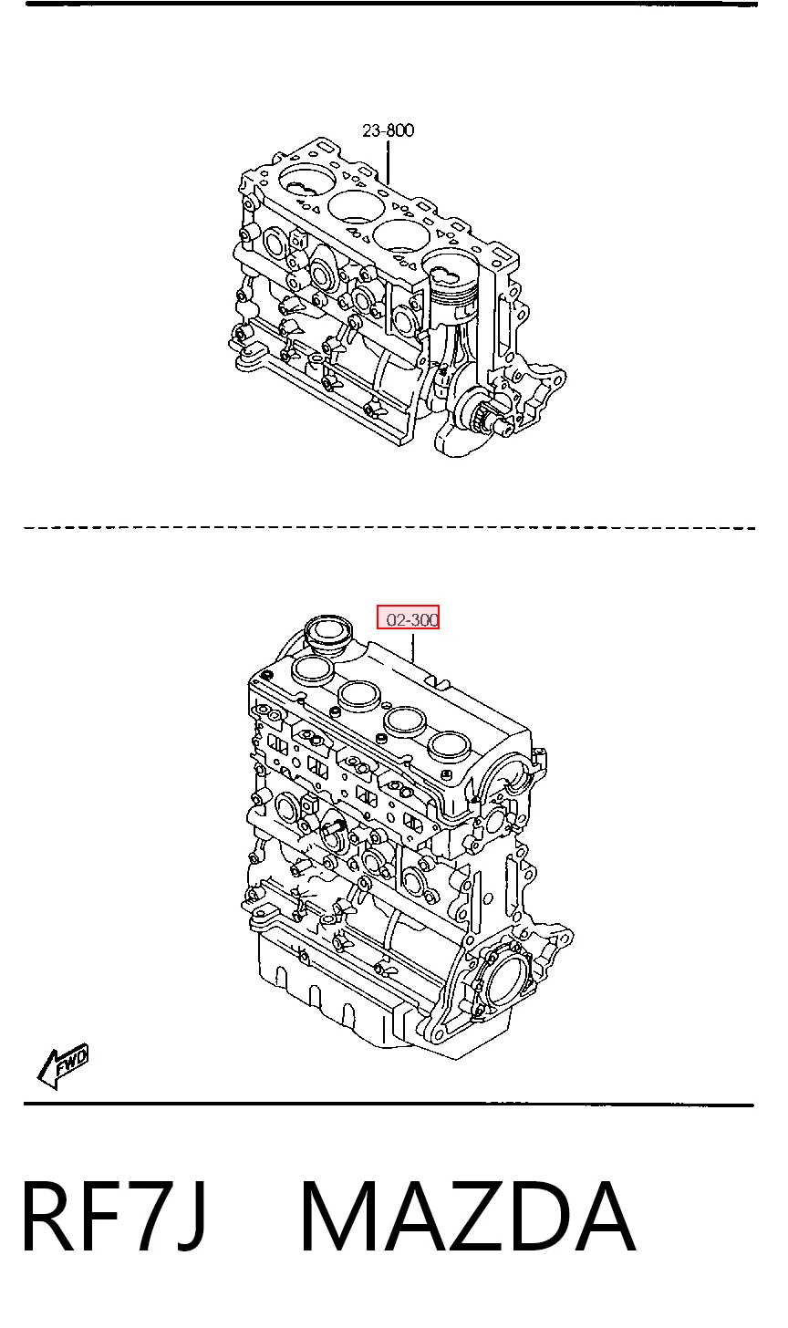 RF7J Mazda Мотор в сборе