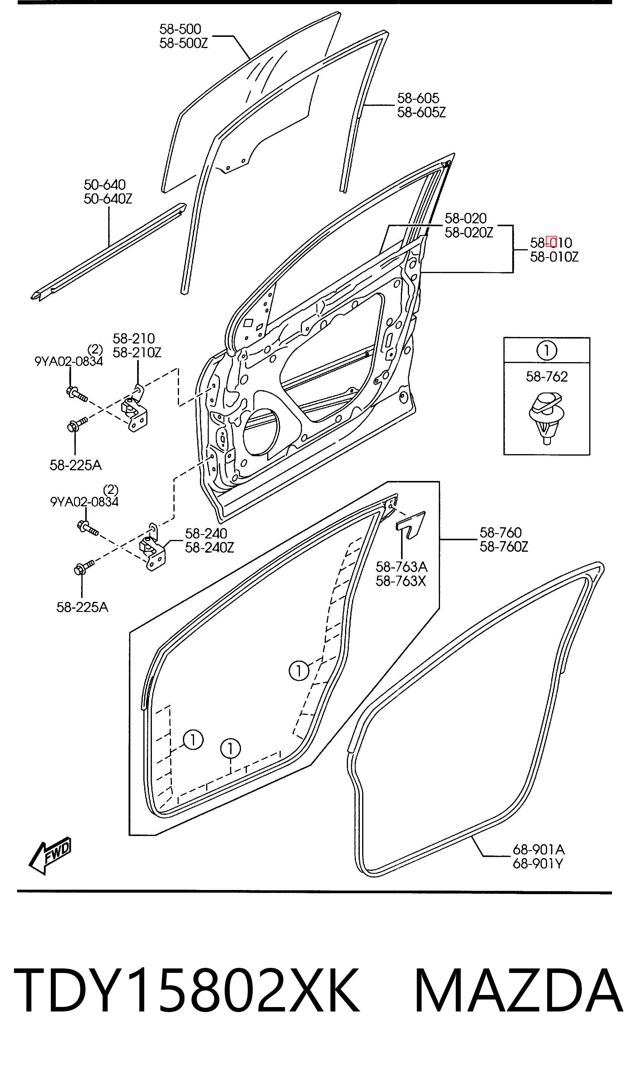 Дверь передняя правая Mazda CX-9 внедорожник (TB) (2009 - 2012) цена, от 254.24 USD