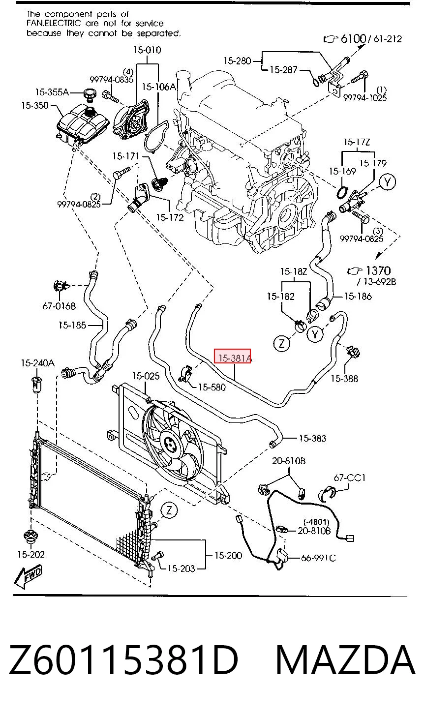 Z60115381D Mazda - купить недорого в Украине