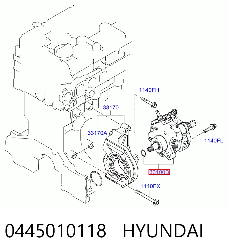 Насос топливный высокого давления (ТНВД) на Hyundai H-1 STAREX Starex TQ